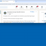 Postingan linkedin Kementerian Keuangan tentang pembukaan pendaftaran CPNS 2024