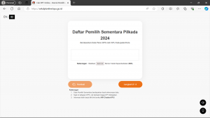 tampilan beranda situs cek DPT online KPU